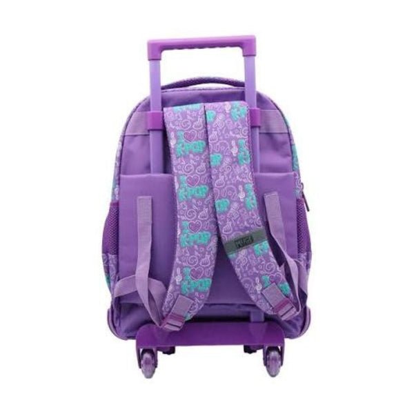 Must Team K-Pop Purple Trolley Backpack 17'