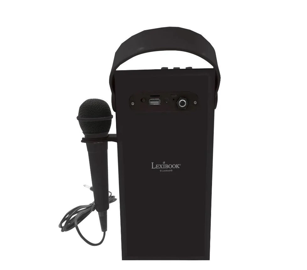 Portable Bluetooth speaker with microphone and light effects