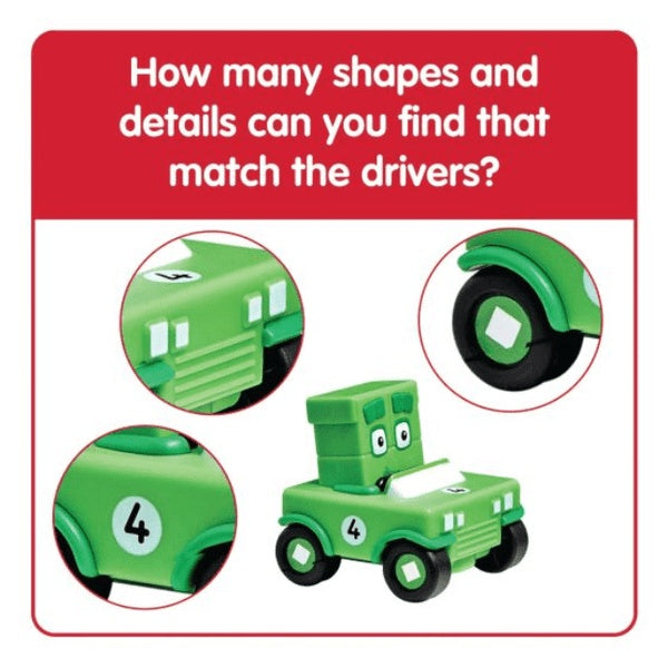 Learning Resources Number blocks Mini Vehicles Set (Numbers 1–5)