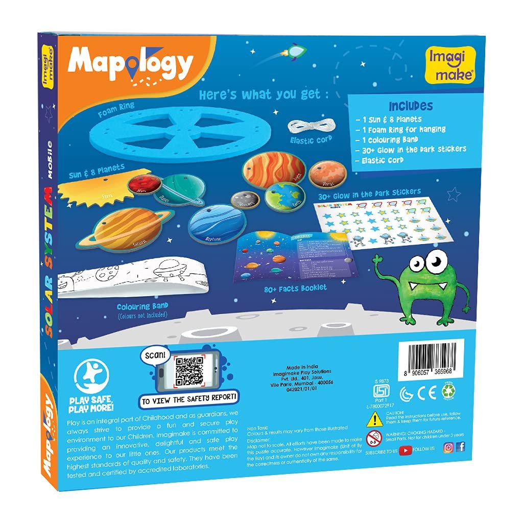 Imagimake Mapology Solar System Mobile Hanging DIY Craft Kit