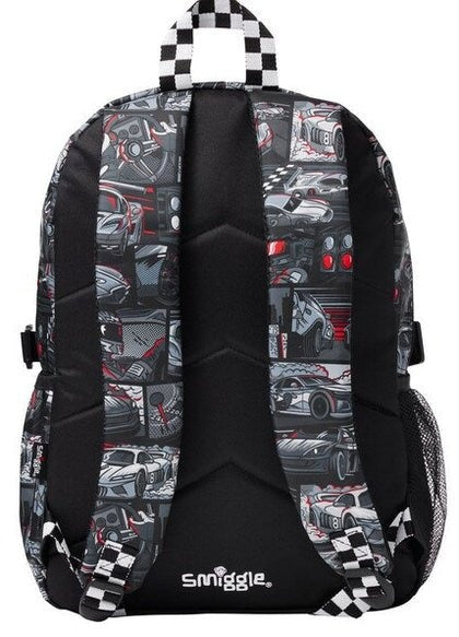 Smiggle: Car Racing 42cm Backpack (Grade 1 – Grade 3)